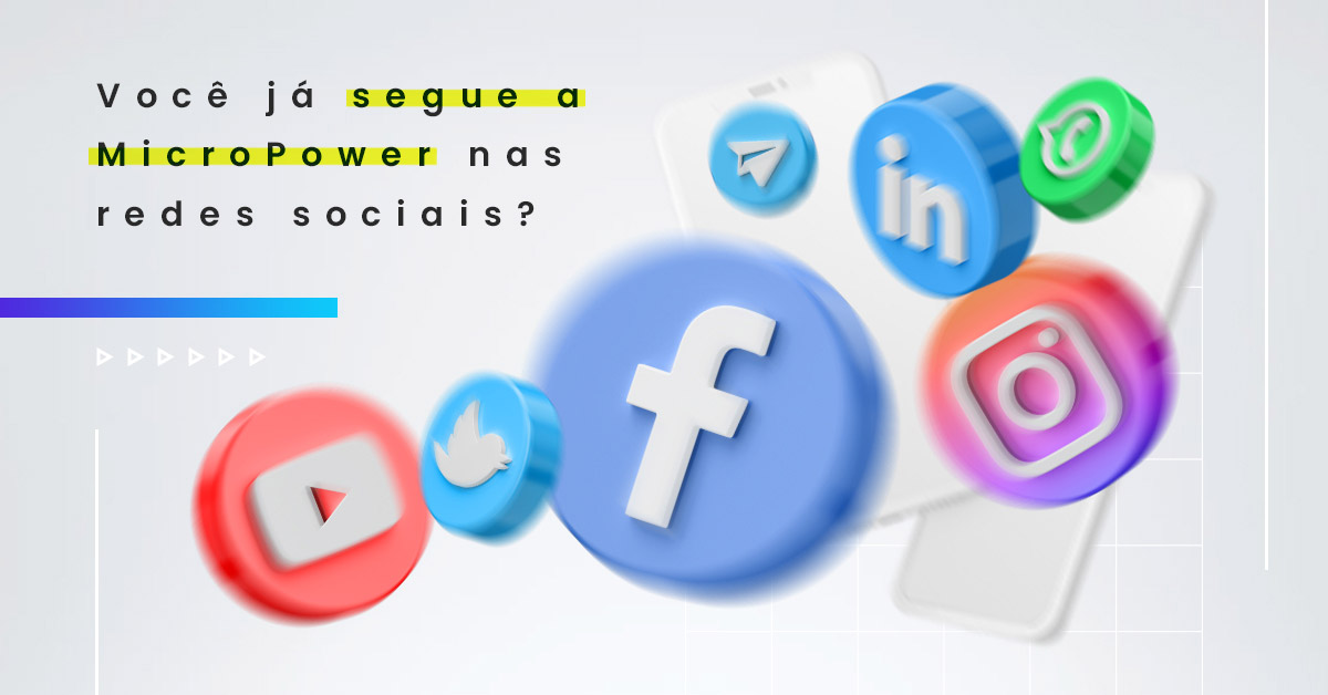 imagem com os ícones das redes sociais